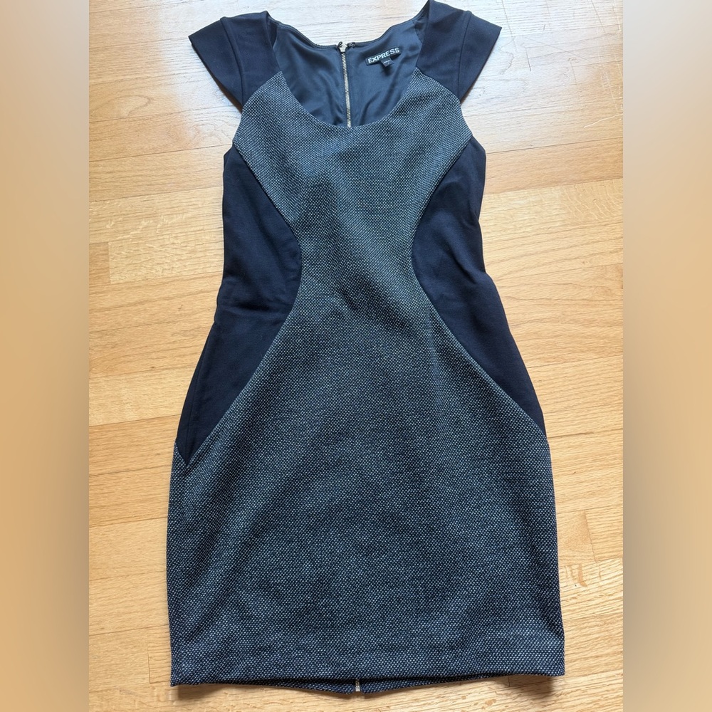 Express Black and Gray Mini Dress